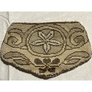 Vintage Art Deco Beaded Evening Purse Made In Czechoslovakia 1920’s 30’s Ivory